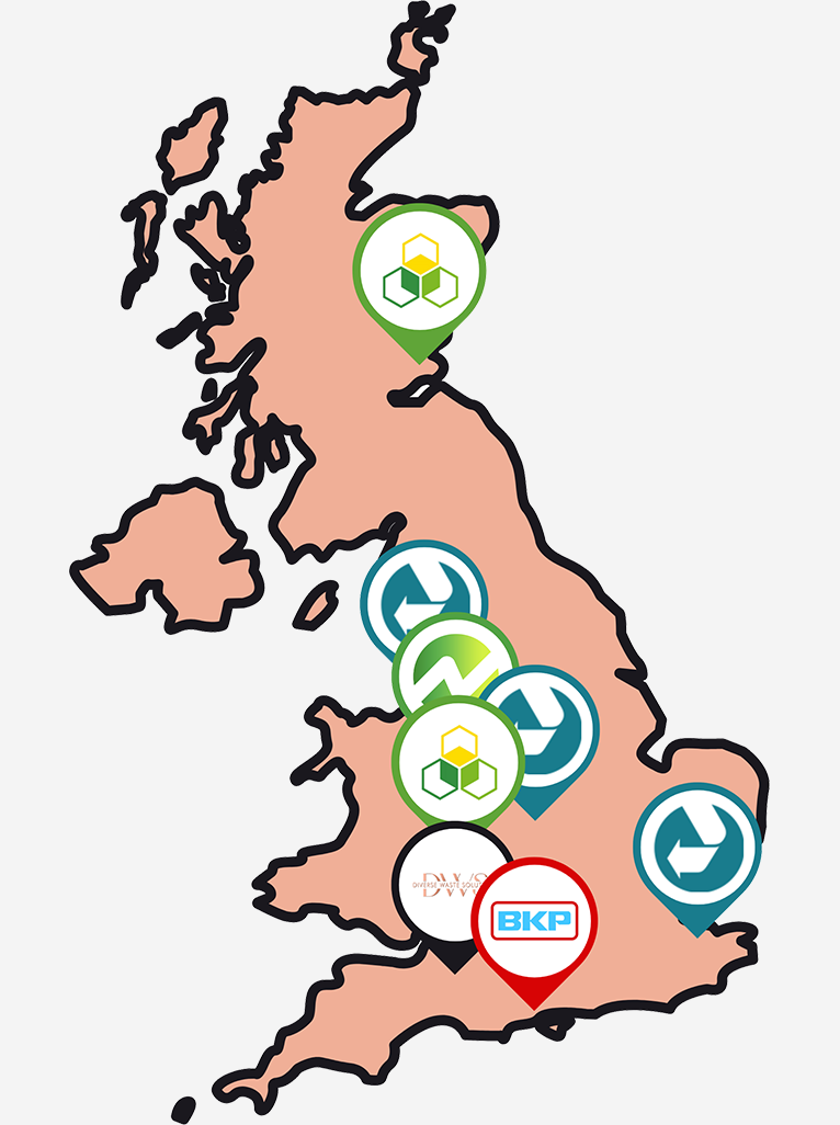 GRG Waste UK map GRG Waste UK map